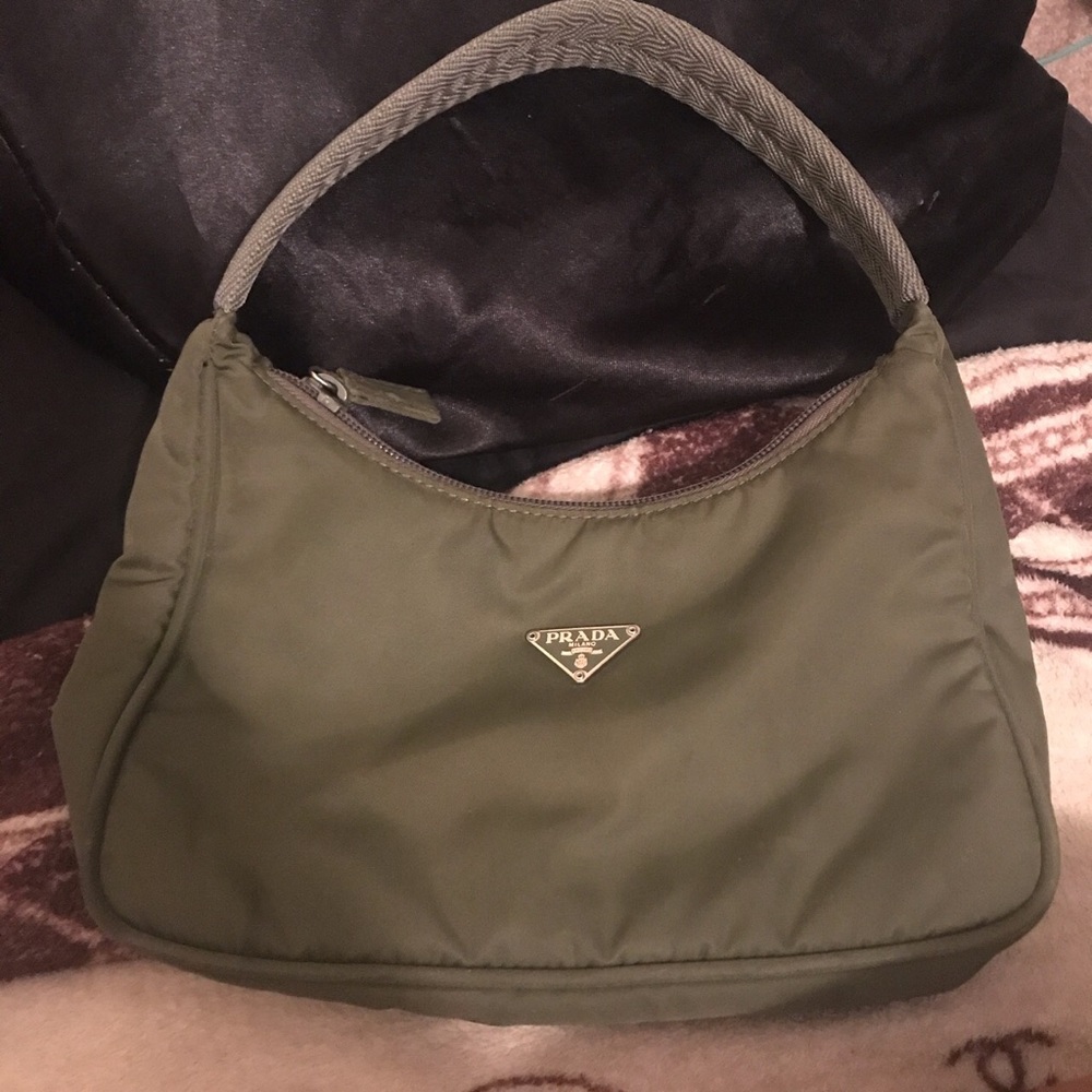 Olive green Prada bag